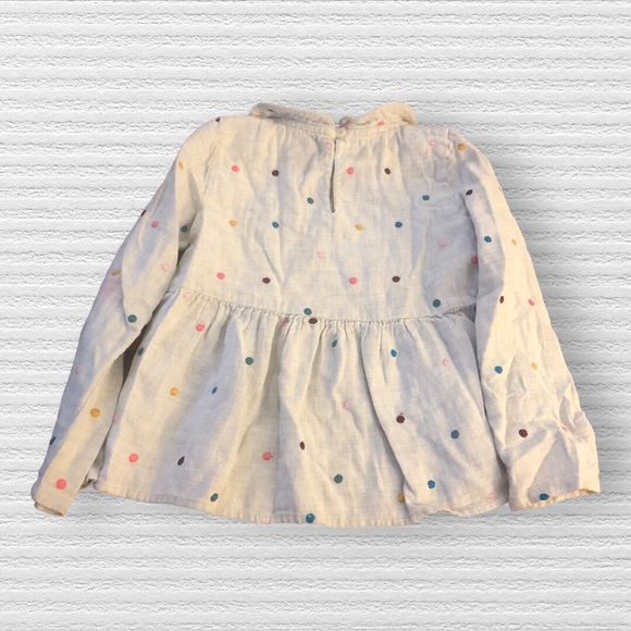 Mini Boden Embroidered Polka Dot Blouse - Picture 4 of 4